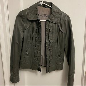 Steve Madden Gray Leather Jacket